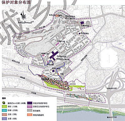 风貌区保护对象分布图