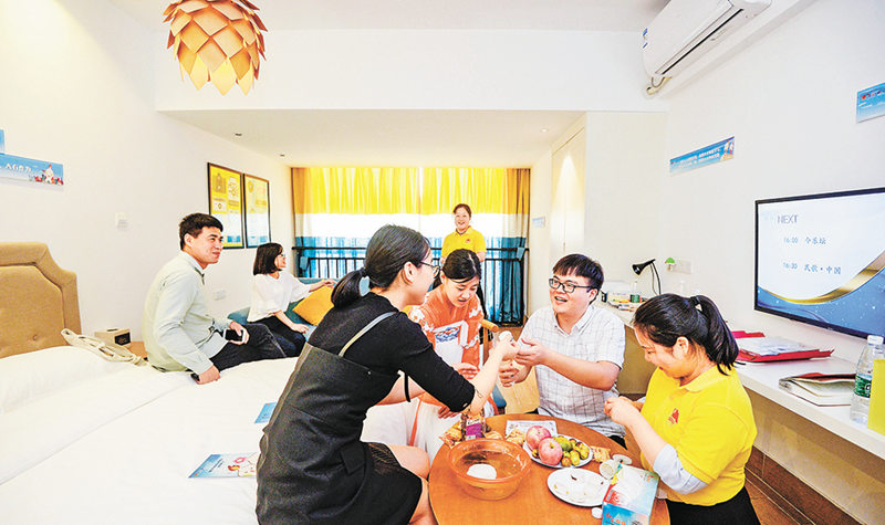 沙坪坝区大学城“嘛嘛公寓”是重庆市首家“青年人才驿站”，可为来渝求职的青年人才提供最多14天的免费住宿。(资料图片)记者 张锦辉 摄/视觉重庆