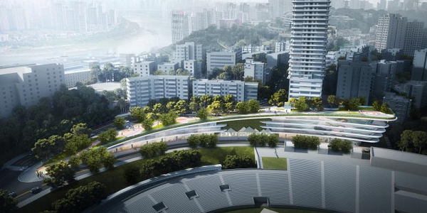 渝中区大鹅岭（体育环路）城市更新项目效果图。重庆市住房城乡建委供图
