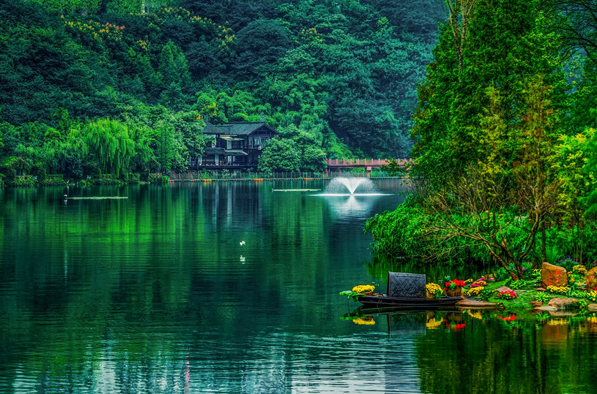 重慶彩雲湖國家濕地公園。