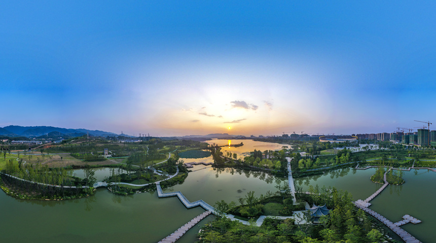 重慶梁平雙桂湖國家濕地公園。