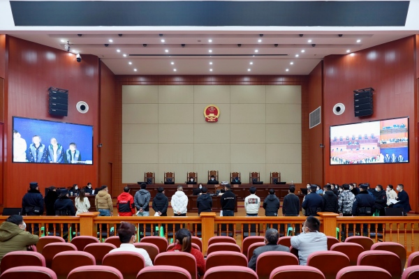 庭审现场。江津区人民法院供图