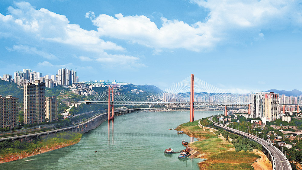 中建集团重庆基础设施项目——红岩村嘉陵江大桥及隧道群。（受访者供图）
