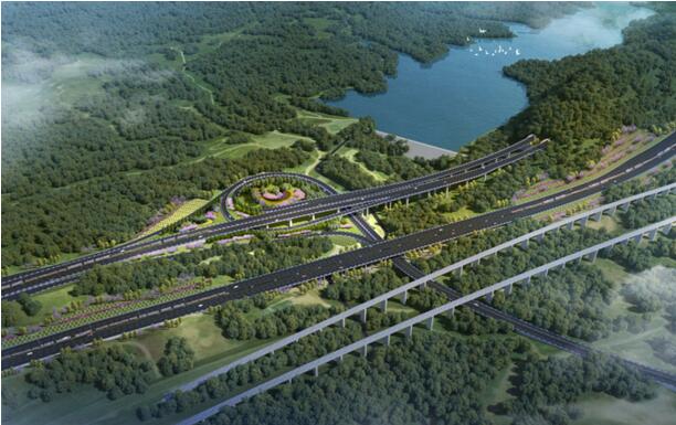 两江新区—长寿区快速通道项目效果图。重庆市设计集团供图