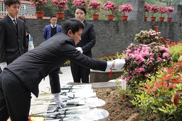 公益生態葬現場。重慶市民政局供圖