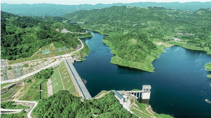 觀景口水利樞紐工程。重慶市水投集團供圖。
