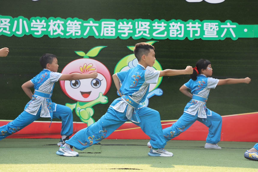 武术表演。树人思贤小学供图