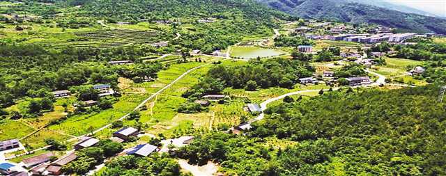 奉節縣青龍鎮大窩社區，石漠化治理后的山村美如畫。（市林業局供圖）
