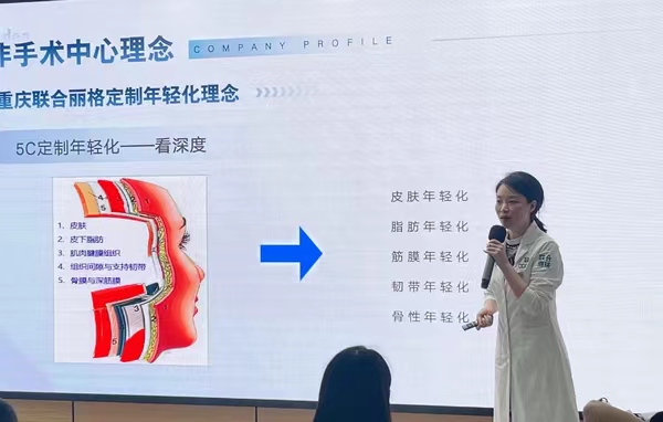 毛钰婷分享分层抗衰的理念。重庆联合丽格整形美容医院供图