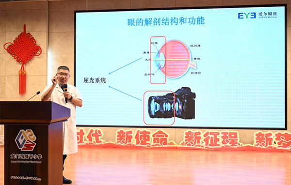 眼科醫生黃吉昌開展愛眼護眼科普知識講座。重慶南坪愛爾眼科醫院供圖