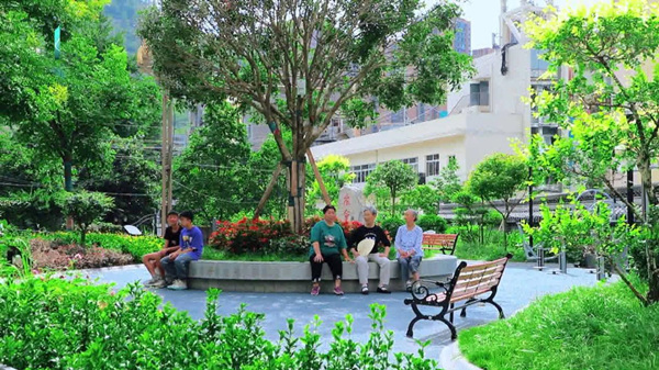 廢棄荒地變身農會微公園。城口縣融媒體中心供圖