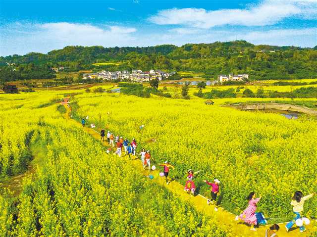 长寿美丽乡村吸引众多游客打卡。（长寿区委宣传部供图）