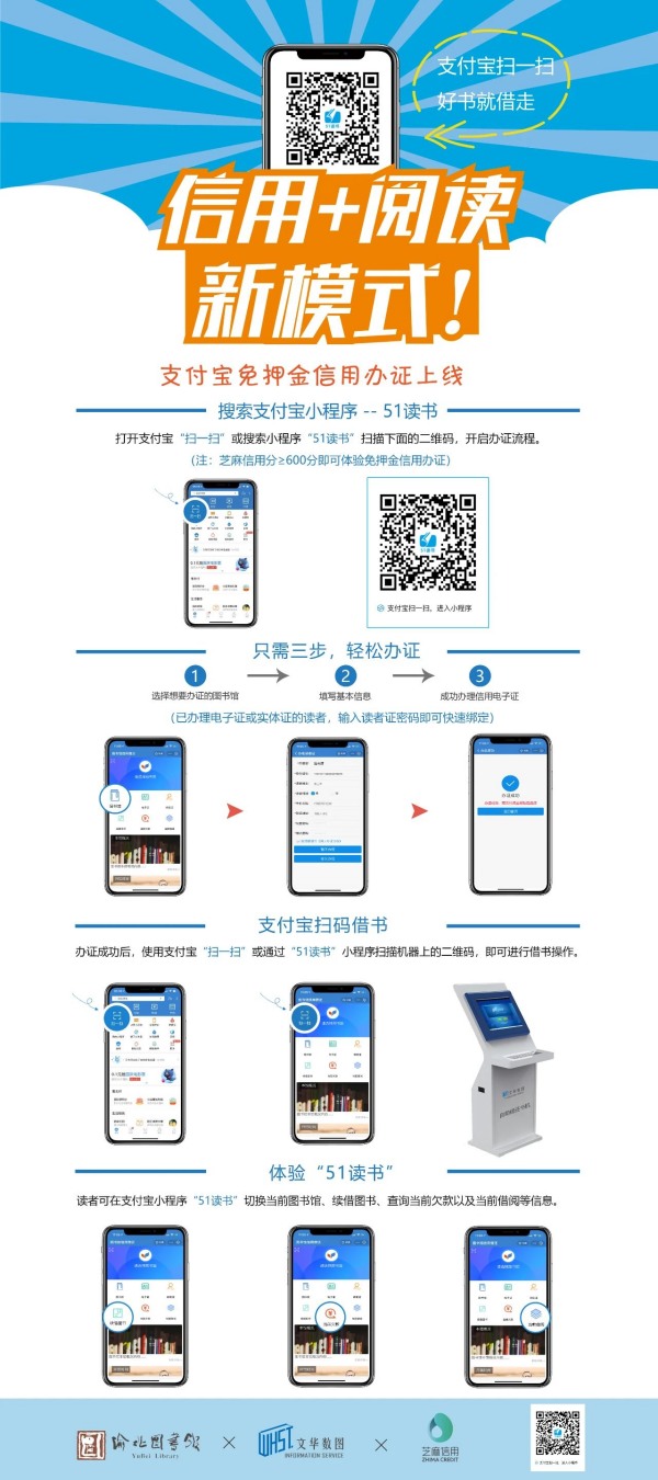渝北区图书馆“信用＋阅读”借阅服务宣传海报。渝北区图书馆供图