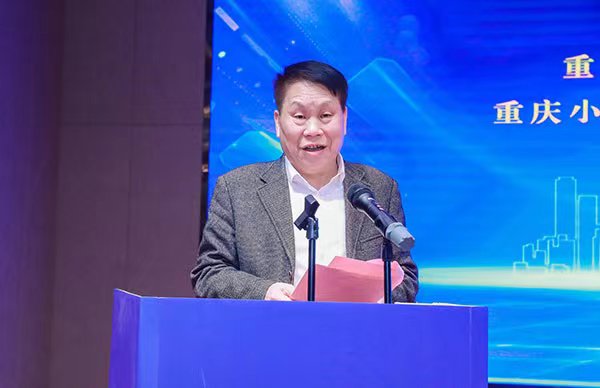 重庆民营经济国际合作商会会长张兴明致辞。主办方供图