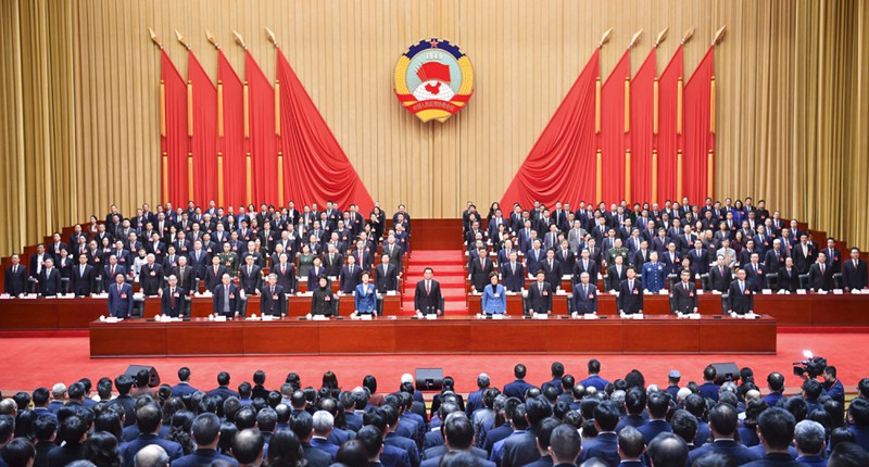 1月23日下午，政協第六屆重慶市委員會第二次會議在庄嚴的國歌聲中閉幕。記者 謝智強 攝/視覺重慶