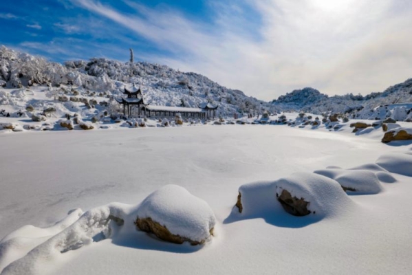 南天湖雪景。南天湖旅游度假區供圖