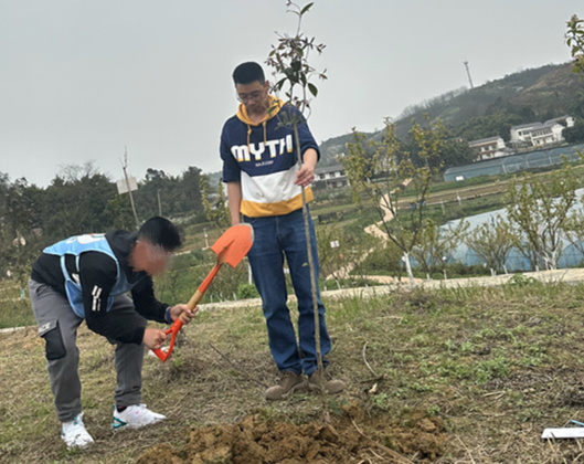 種樹活動現場。重慶愛爾眼科醫院總院供圖