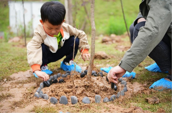 洺悦城举行公园亲子植树活动