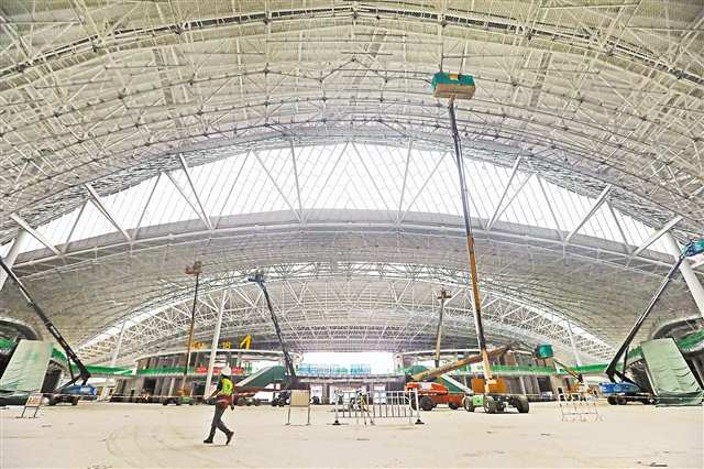 重庆江北国际机场T3B航站楼装修施工忙