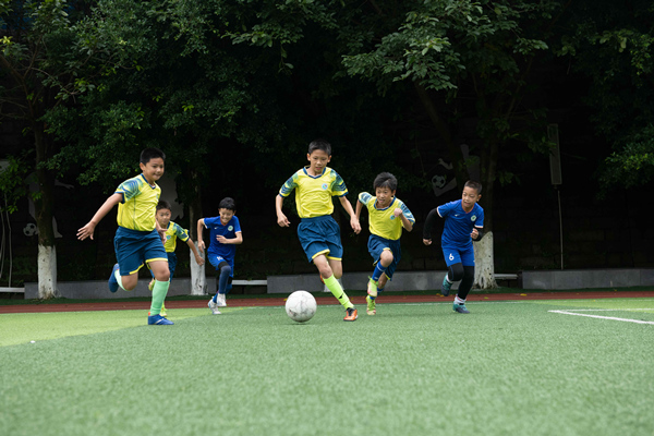 校园足球联赛。大渡口区马王小学供图