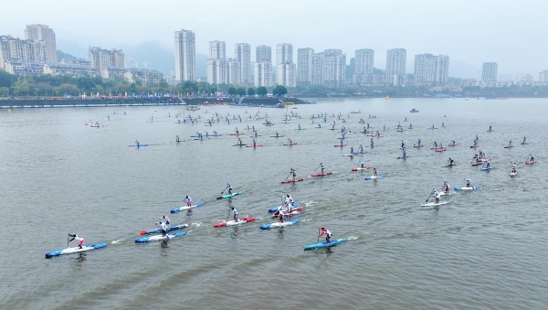 浆板比赛现场。开州区委宣传部供图