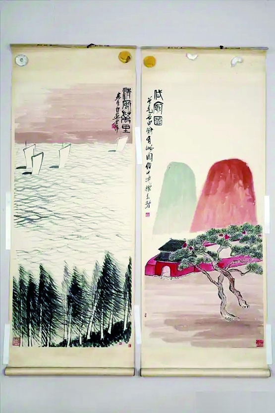 重庆中国三峡博物馆馆藏一级文物：齐白石四季山水图屏