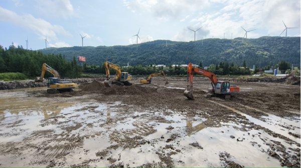 冷水山水项目建设现场。华地公司供图