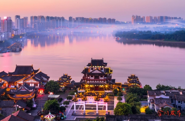 三江汇流的美丽合川。合川区委宣传部供图