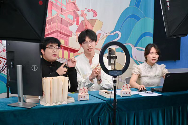 跨境电商英语直播比赛现场。重庆工程职业技术学院供图