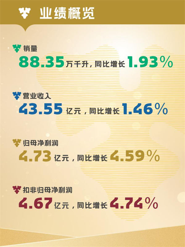 業績概覽。重慶啤酒供圖