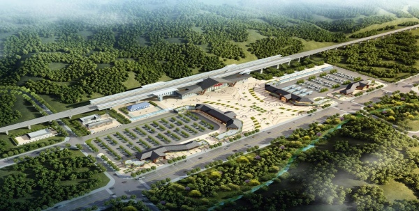 站前项目效果图。中铁建工集团供图