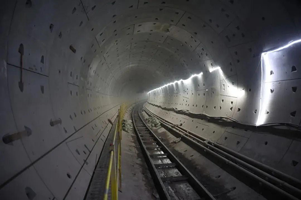 轨道交通18号线北延伸段建设现场。重庆市住房城乡建委供图