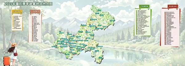 2025重庆夏季避暑纳凉热点图。重庆市文旅委供图