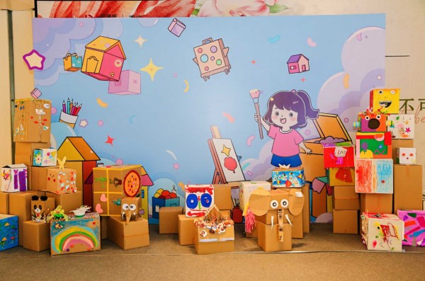 藝術展作品。渝中區蒙正幼兒園供圖