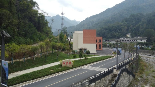 咸宜镇咸宜社区桂花街路面风貌。咸宜镇供图