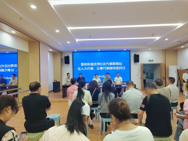 荔枝街道人大工委在龍灣社區“全過程人民民主巴渝實踐站”開展接待日活動。艾天揚攝
