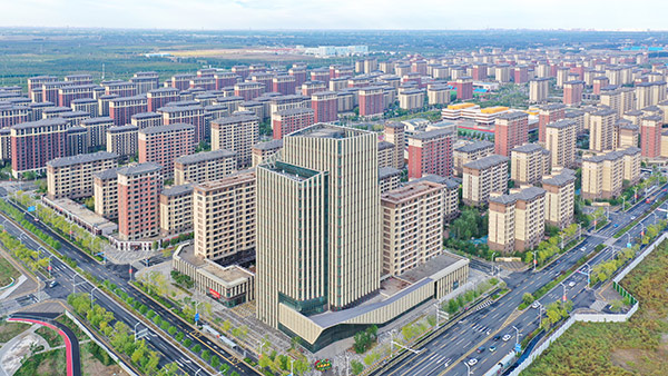 中冶建工承建雄安新區容西片區安置房及市政配套設施項目。中冶建工供圖
