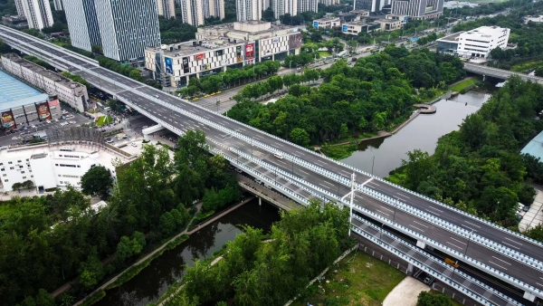 即将通车的茶惠大道（一标段）。中建三局桥梁事业部供图