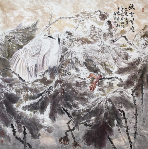 李文生作品《秋雪無塵》。大足區融媒體中心供圖