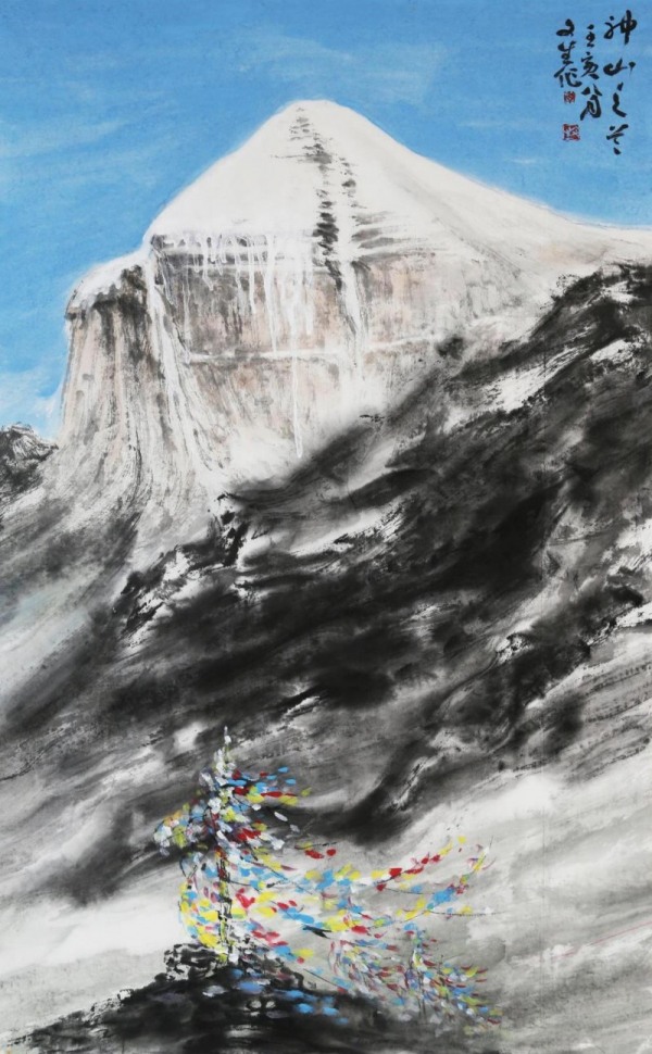 李文生作品《神山之首》。大足區融媒體中心供圖