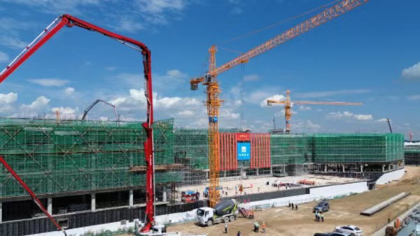 阿斯塔納輕軌車輛段項目主體完工。項目部供圖