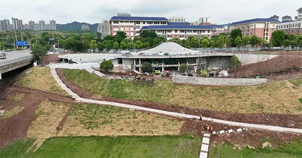 一品河段建設現場。重慶市住房和城鄉建設委員會供圖