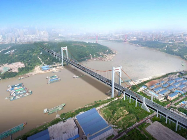 黄桷沱长江大桥效果图。重庆设计集团有限公司市政设计研究院供图