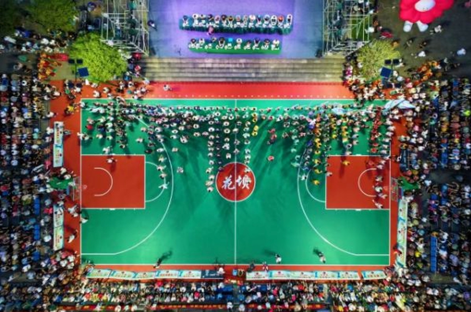 “花壩杯”籃球賽現場。中國地質大學（北京）地球物理與信息技術學院供圖