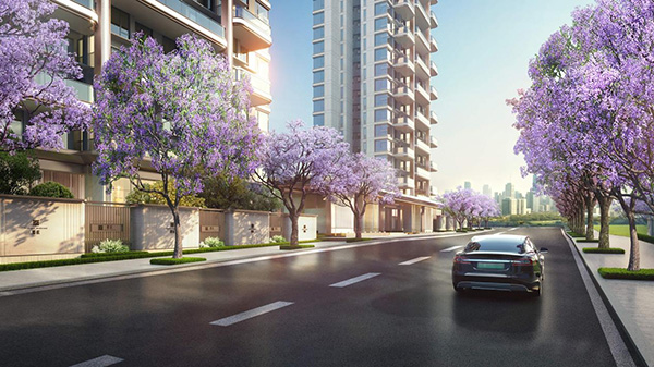 熙宸外街区意境图。重庆华侨城供图