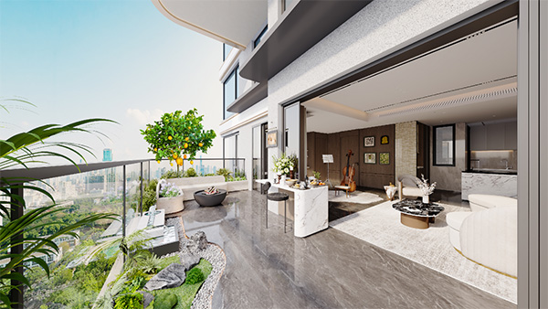 空中庭院意境图。重庆华侨城供图