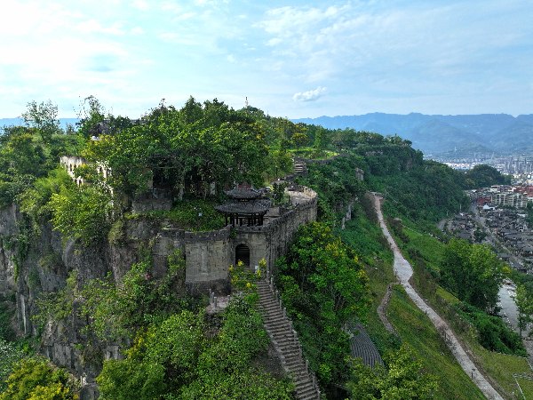 鸟瞰天生城遗址公园。万州区委宣传部供图