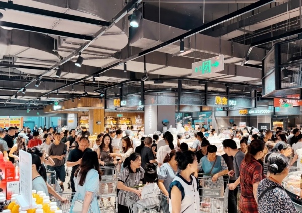 业态优化升级后的永辉超市。合阳城街道供图