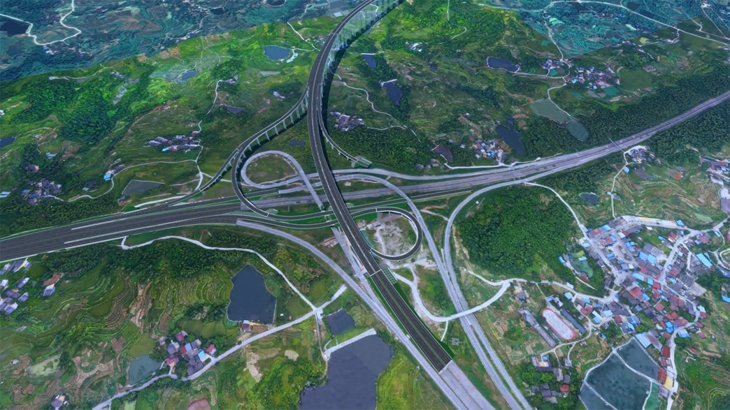 墊江至長壽高速改擴建項目效果圖。重慶高速集團供圖