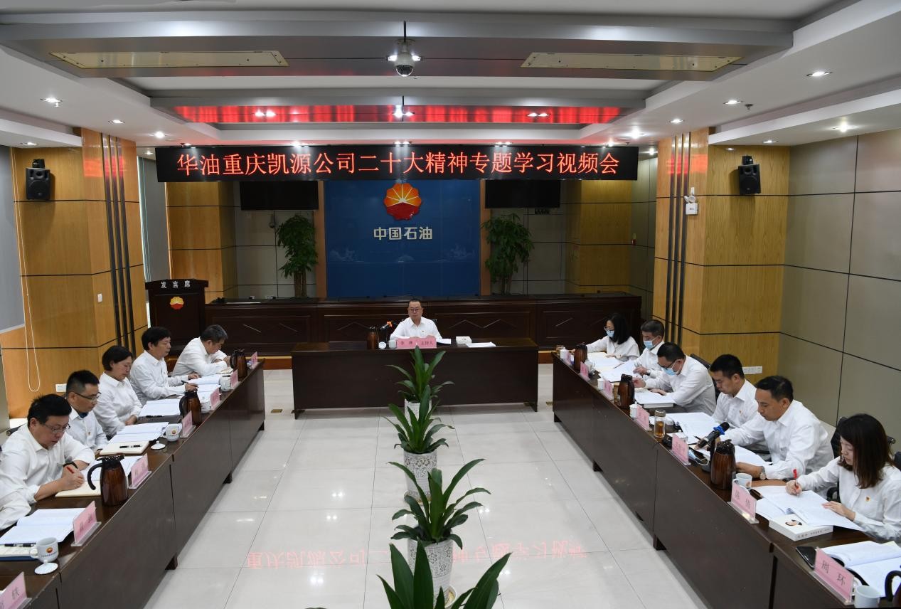 重庆凯源公司党委开展学习党的二十大精神专题学习。朱奇志摄